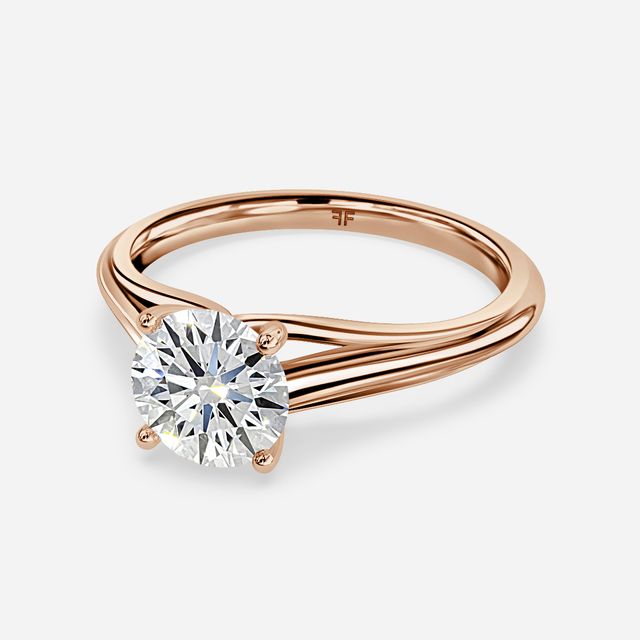 Olina Rose Gold Modern Engagement Ring