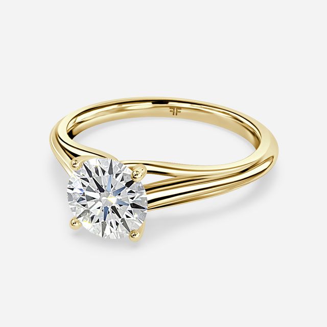 Olina Yellow Gold Solitaire Engagement Ring