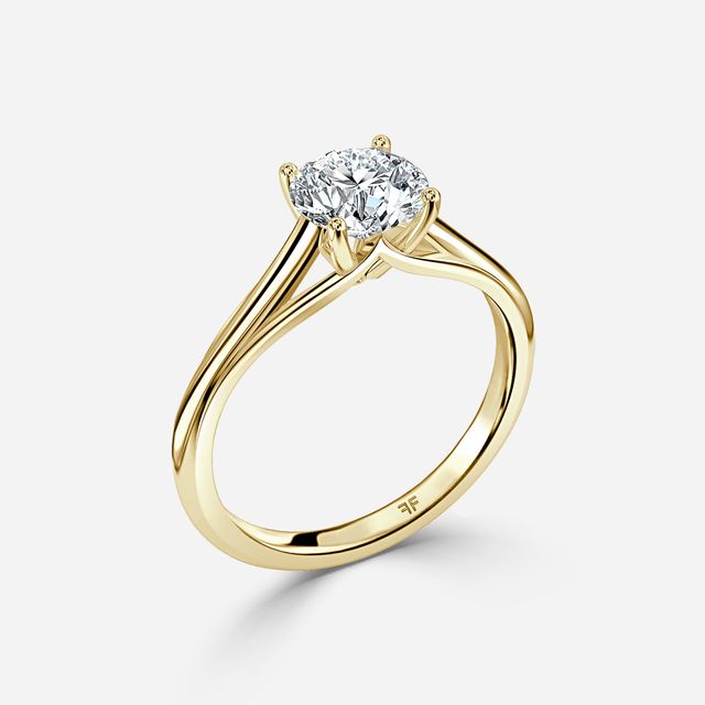Olina Yellow Gold Solitaire Engagement Ring