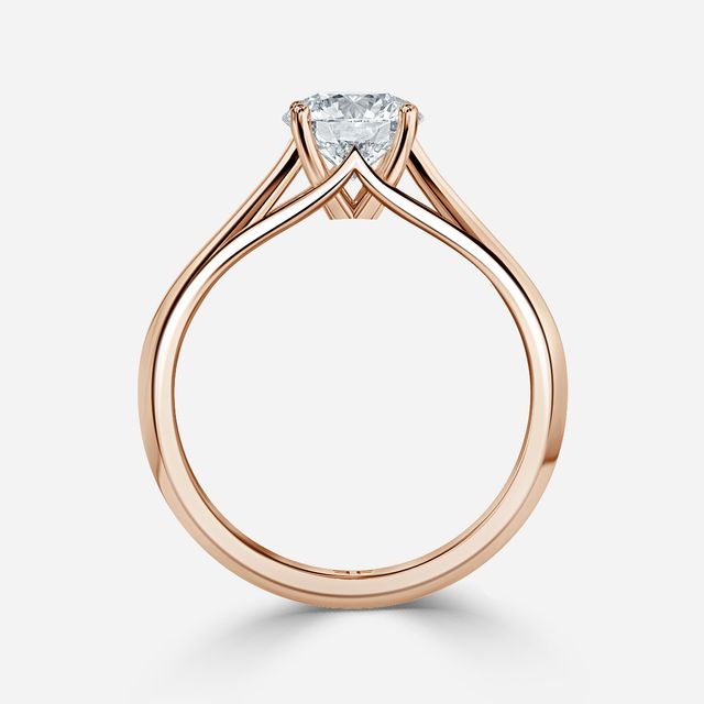 Olina Rose Gold Modern Engagement Ring