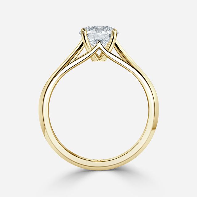 Olina Yellow Gold Solitaire Engagement Ring