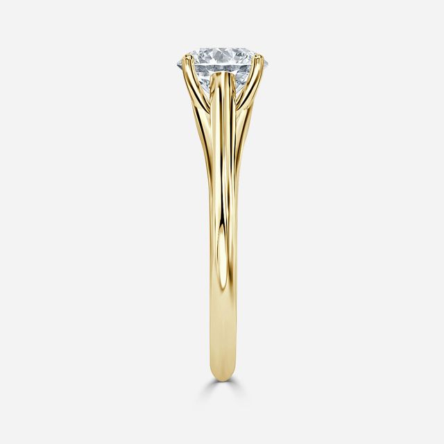 Olina Yellow Gold Solitaire Engagement Ring