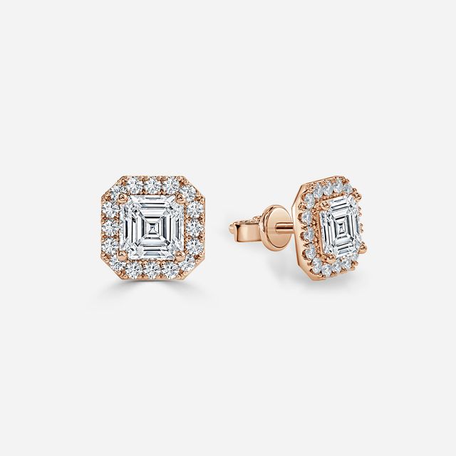 Flur Asscher Diamond In Rose Gold