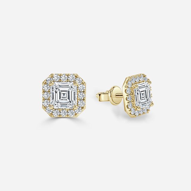 Flur Asscher Diamond In Yellow Gold