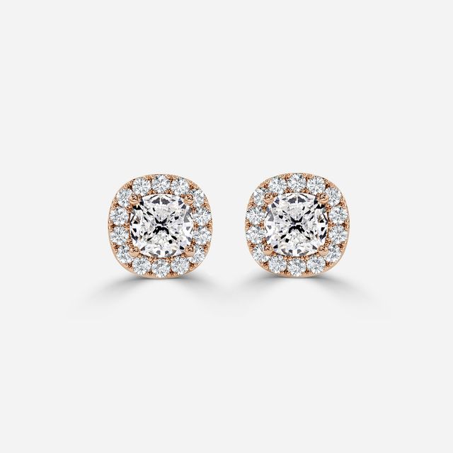 Flur Cushion Diamond In Rose Gold