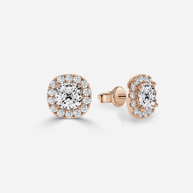 Flur Cushion Diamond In Rose Gold