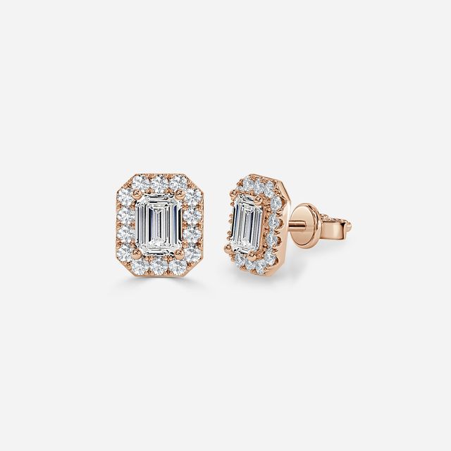 Flur Emerald Diamond In Rose Gold
