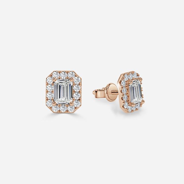Flur Emerald Diamond In Rose Gold