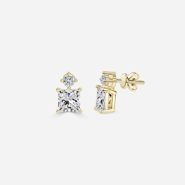 Drop Princess Earrings In Yellow Gold