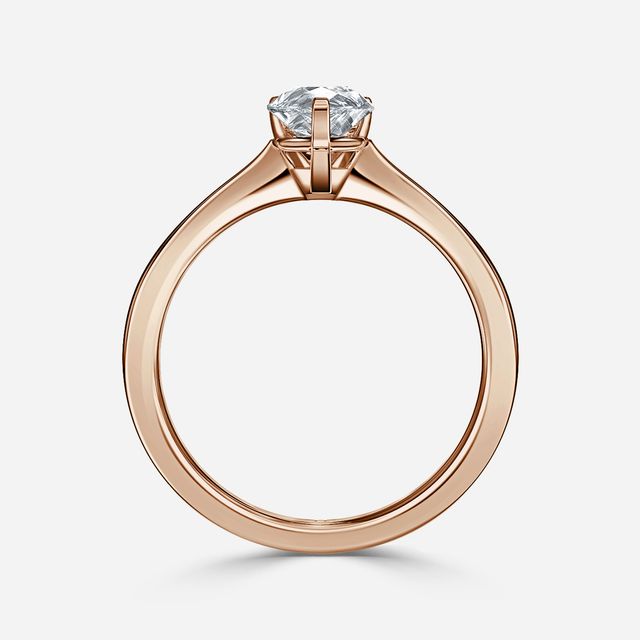 Firefly Rose Gold Solitaire Engagement Ring