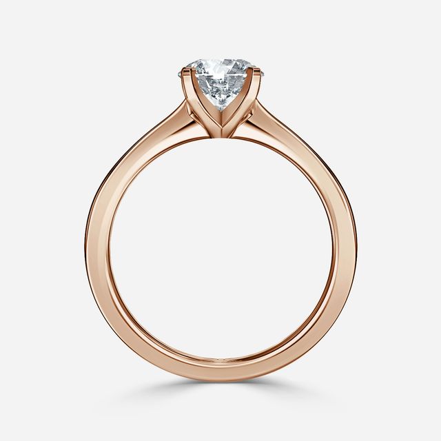 Firefly Rose Gold Solitaire Engagement Ring