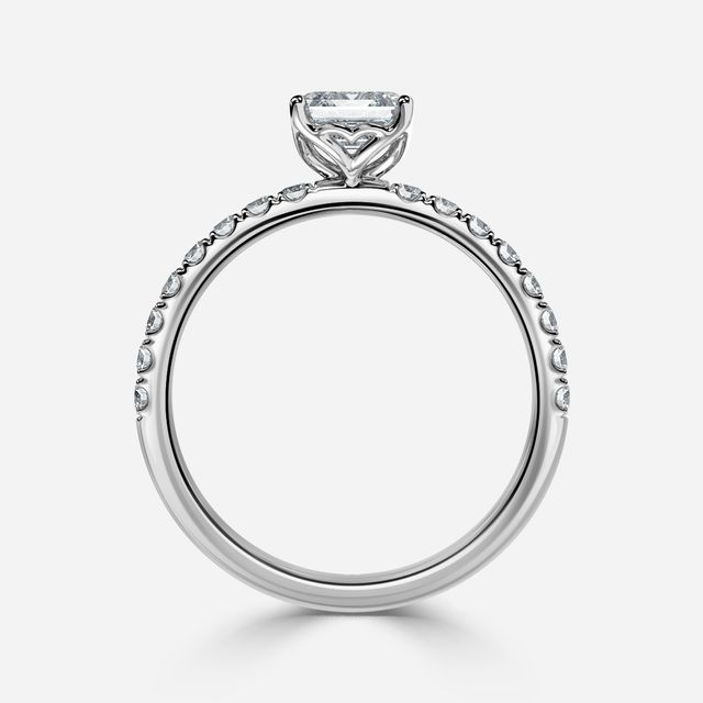 Jenner Pave Paltinum Engagement Ring