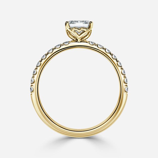 Jenner Pave Yellow Gold Engagement Ring