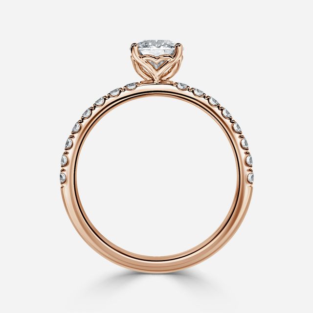 Jenner Pave Rose Gold Engagement Ring