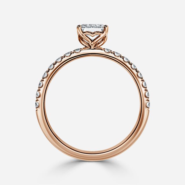 Jenner Pave Rose Gold Engagement Ring