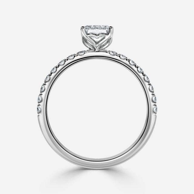 Jenner Pave Paltinum Engagement Ring