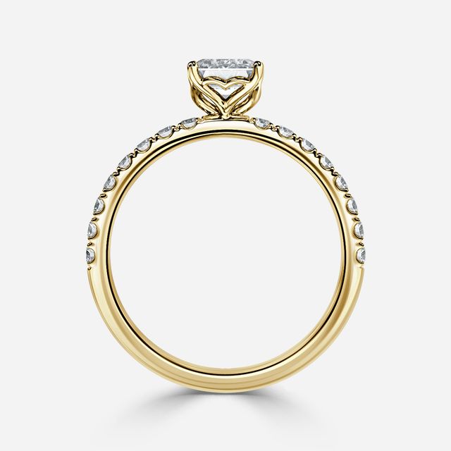 Jenner Pave Yellow Gold Engagement Ring