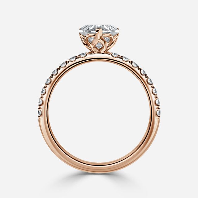Jenner Pave Rose Gold Engagement Ring