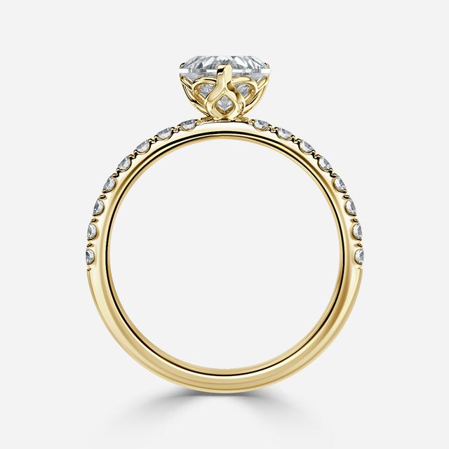 Jenner Pave Yellow Gold Engagement Ring