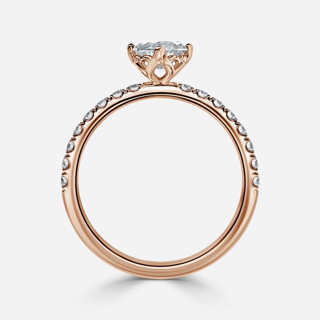 Jenner Pave Rose Gold Engagement Ring