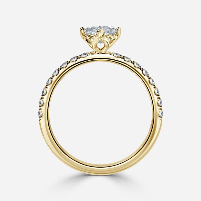 Jenner Pave Yellow Gold Engagement Ring