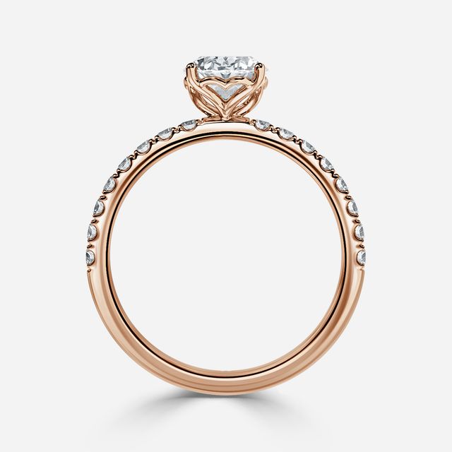Jenner Pave Rose Gold Engagement Ring