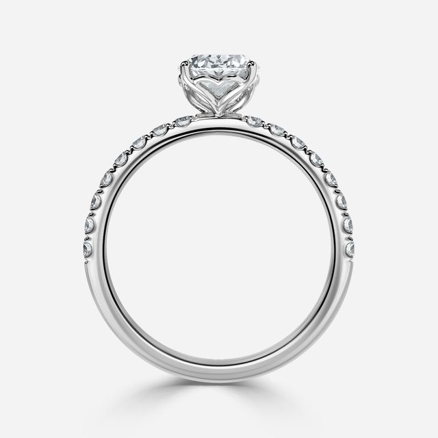 Jenner Pave Paltinum Engagement Ring