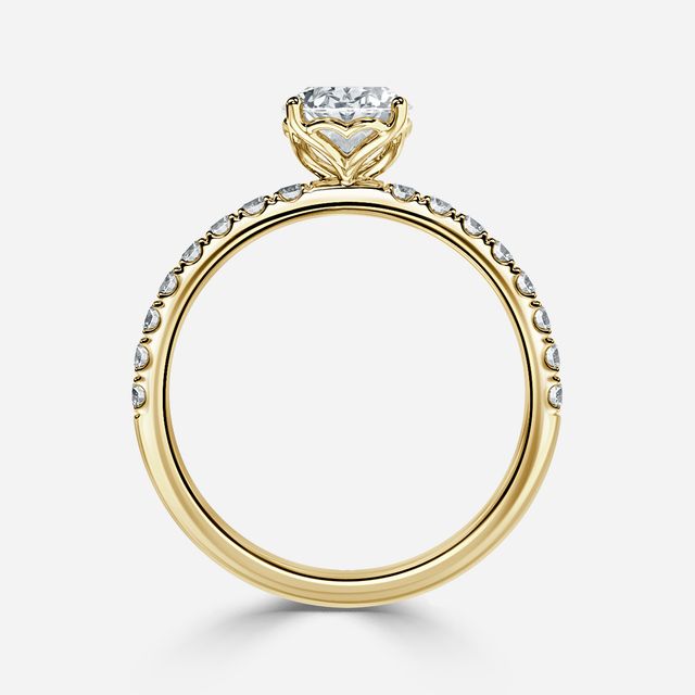 Jenner Pave Yellow Gold Engagement Ring