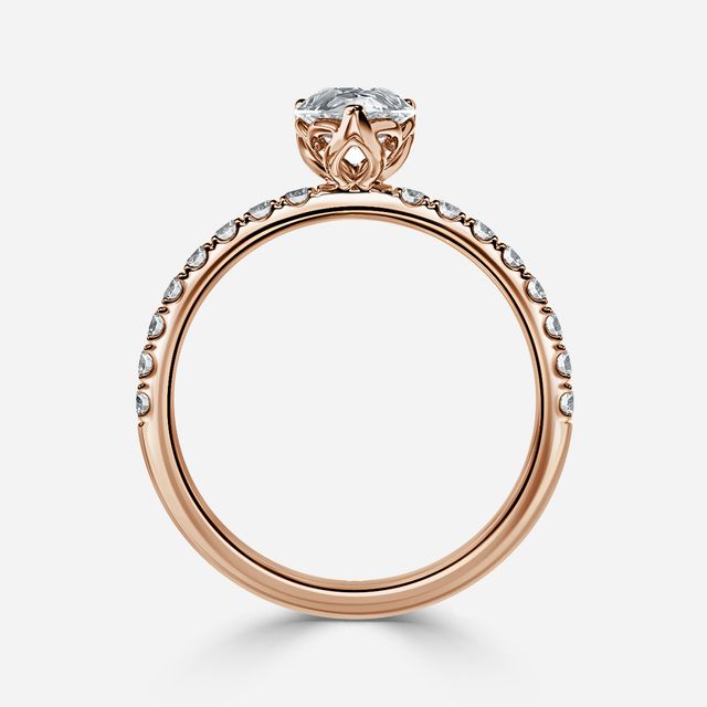 Jenner Pave Rose Gold Engagement Ring