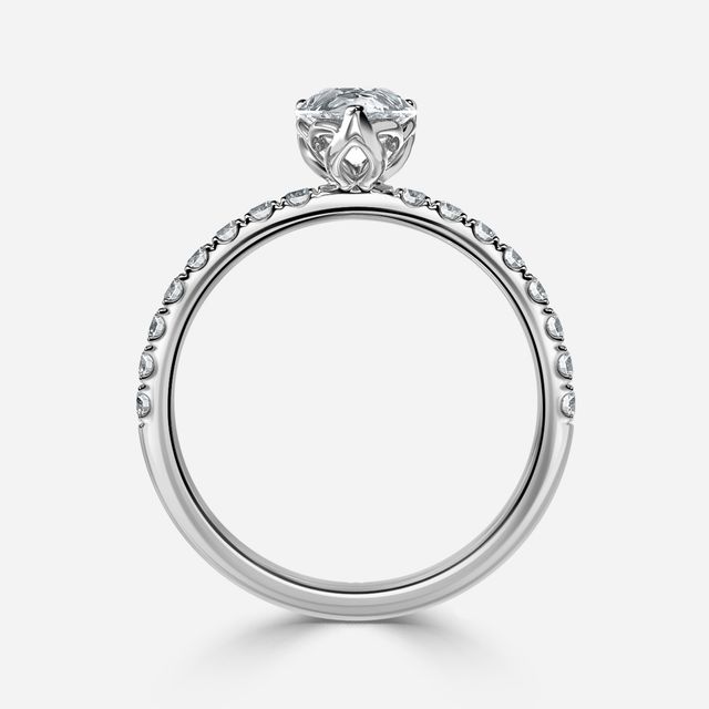 Jenner Pave Paltinum Engagement Ring