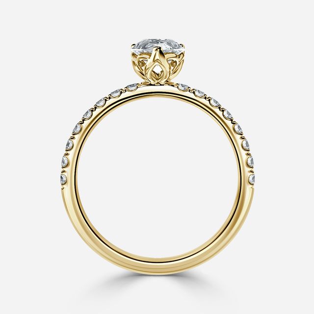 Jenner Pave Yellow Gold Engagement Ring