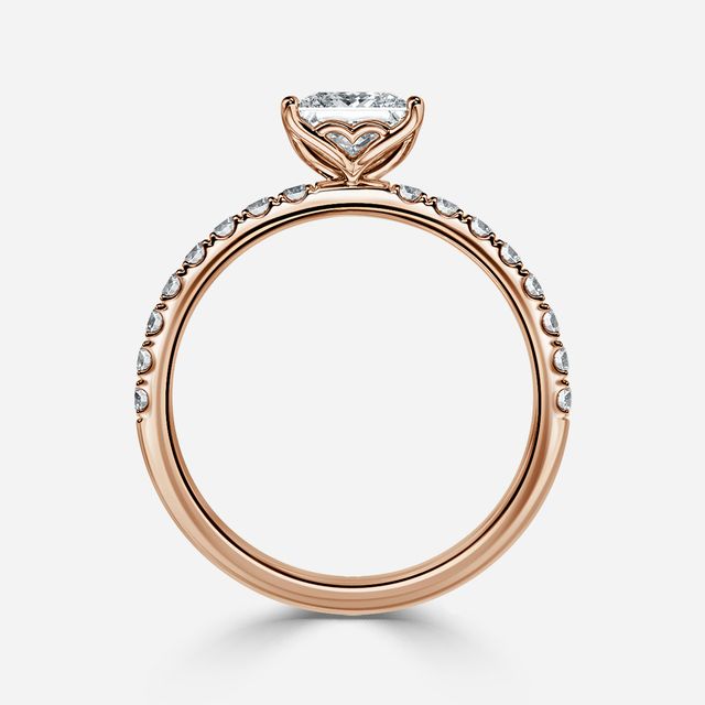 Jenner Pave Rose Gold Engagement Ring