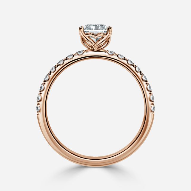 Jenner Pave Rose Gold Engagement Ring