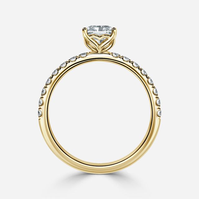 Jenner Pave Yellow Gold Engagement Ring