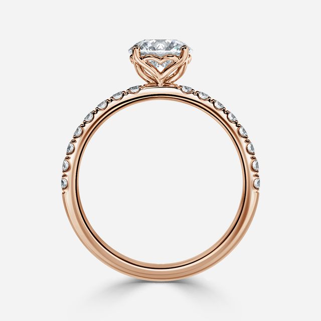 Jenner Pave Rose Gold Engagement Ring