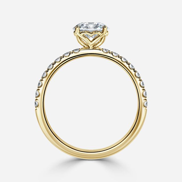 Jenner Pave Yellow Gold Engagement Ring