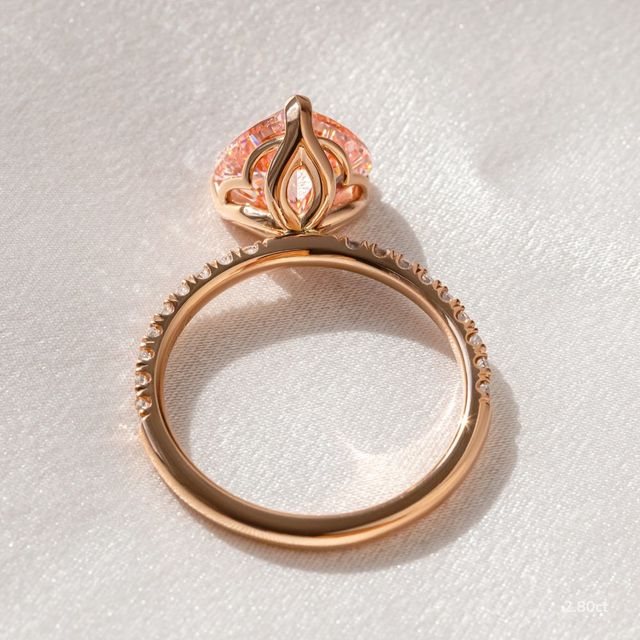 Jenner Pave Rose Gold Engagement Ring