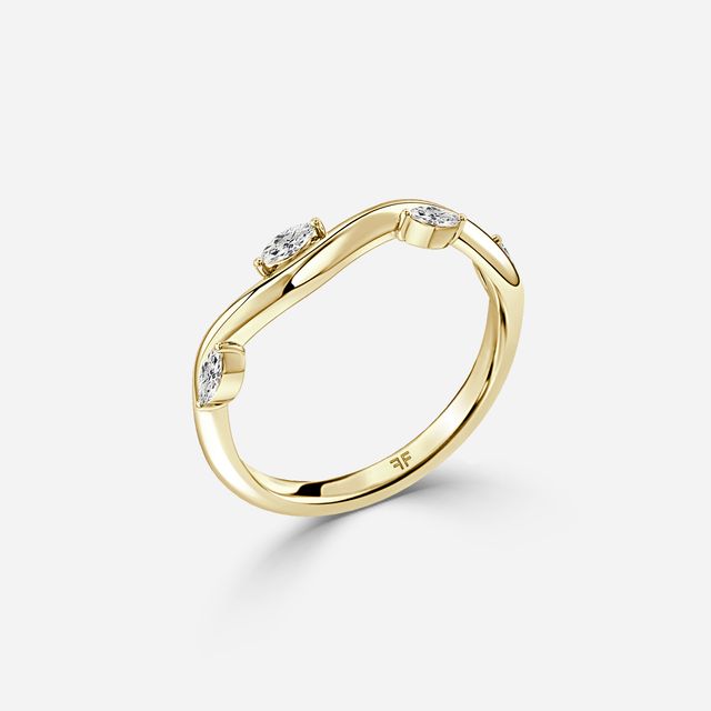 Tiare Wedding Ring In Yellow Gold