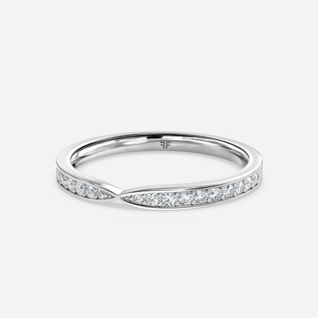 York Wedding Ring In White Gold