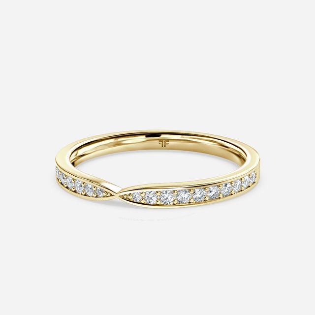 York Wedding Ring In Yellow Gold