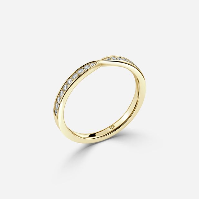 York Wedding Ring In Yellow Gold