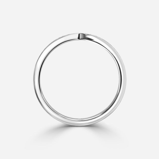 York Wedding Ring In White Gold