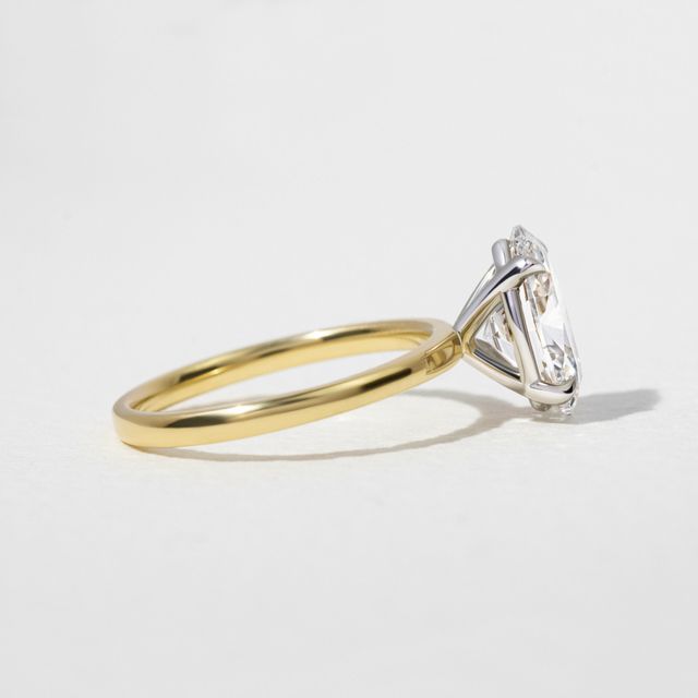 Two Tone Oval Solitaire- 2.00ct