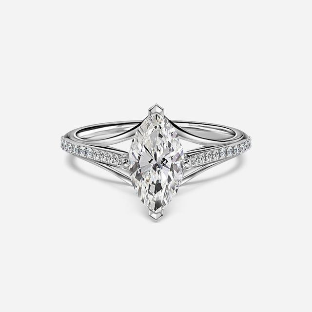 Olina Pavé White Gold Engagement Ring