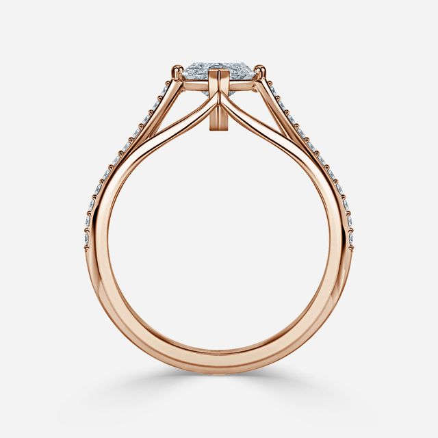 Olina Pavé Rose Gold Engagement Ring