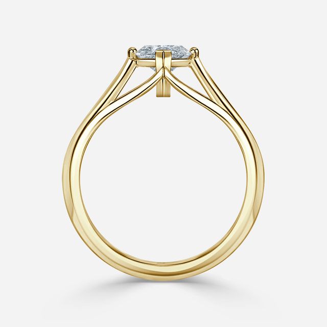 Olina Yellow Gold Modern Engagement Ring