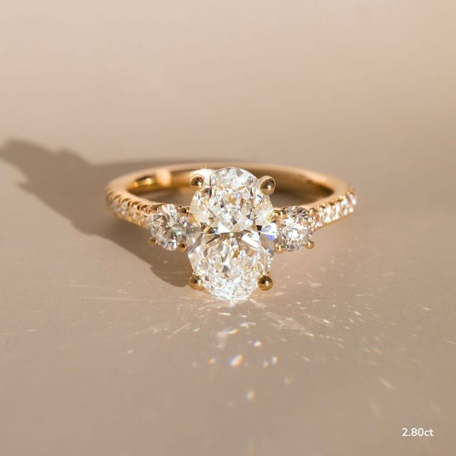 Crown Yellow Gold Dainty Engagement Ring