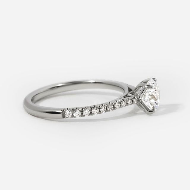 Round Diamond Platinum Engagement Ring 1ct