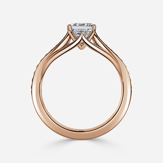 Olina Pavé Rose Gold Engagement Ring