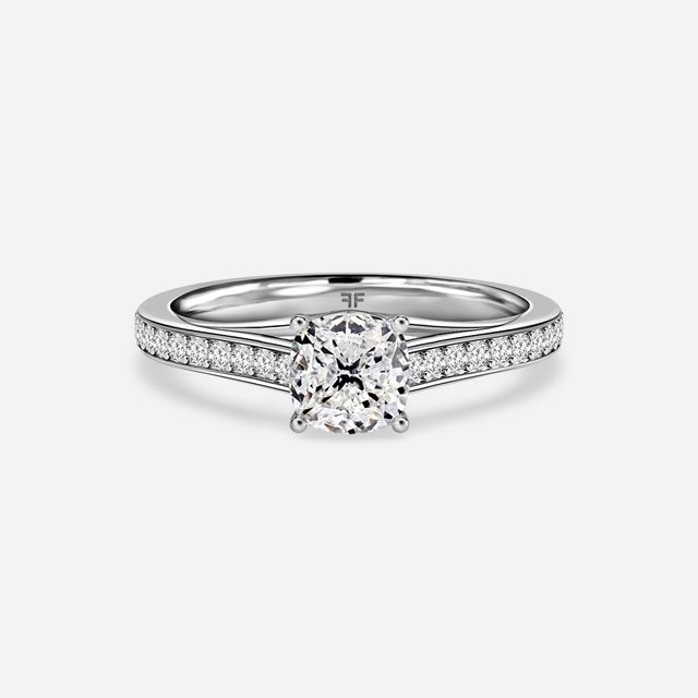 Olina Pave Platinum Engagement Ring
